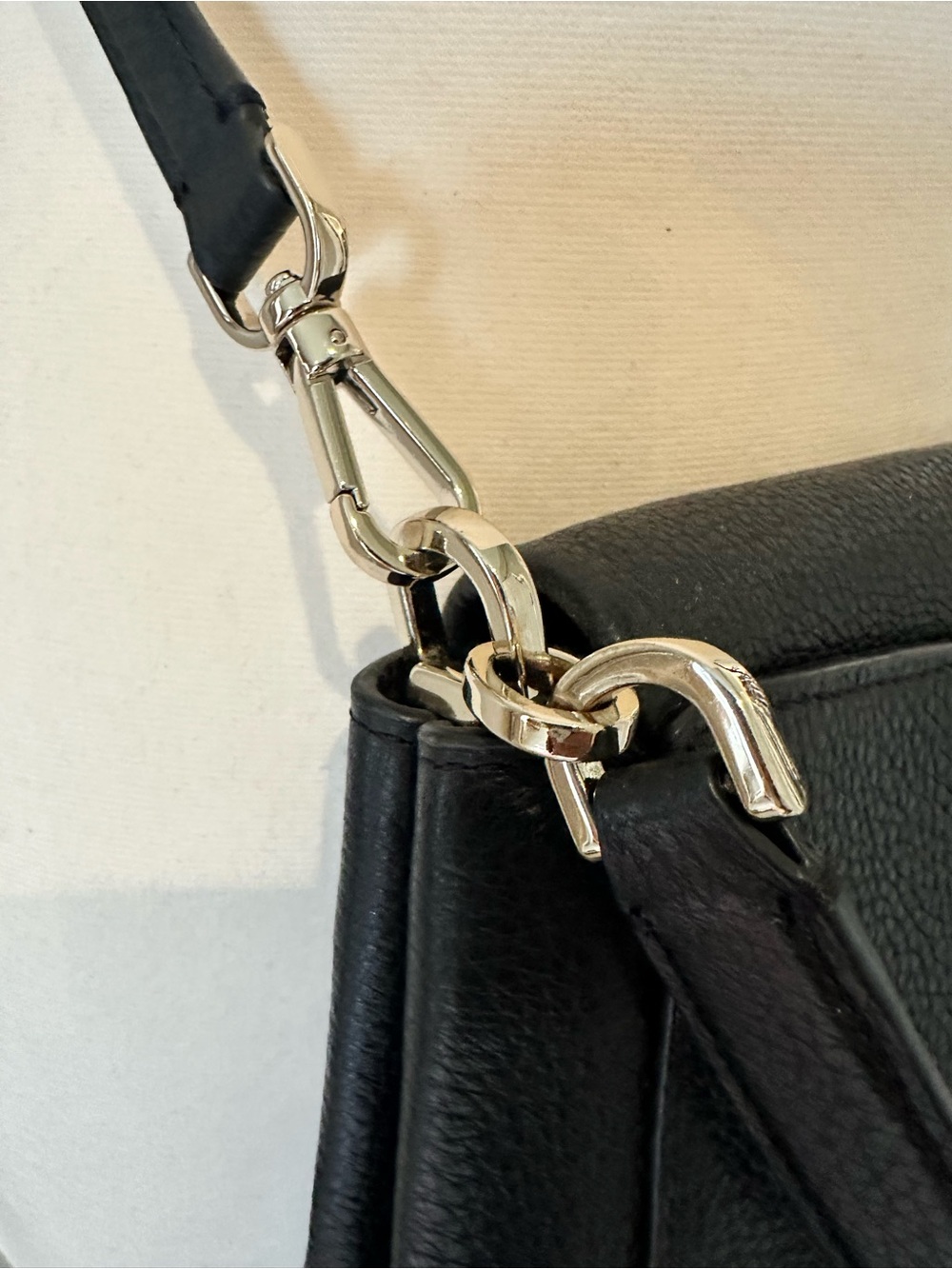 kate spade Black Leather Pebbled Crossbody with Front Zip - Picture 4 of 4